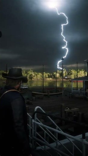 Insane Lightning Strikes Over Saint Denis | RDR2