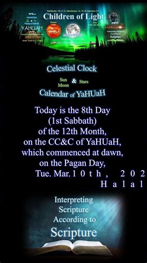 8th Day Sabbath, 12th month 2026 (CC&C of YaH)