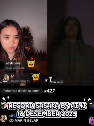 RECORD SASAKA BY AINI 16 DESEMBER 2025 #horror #indigo #roomtour #sasakabyaini