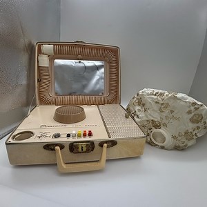 Portable Dominion Bonnet Dryer WORKS 1970s Vintage Salon Equipment Beauty Decor