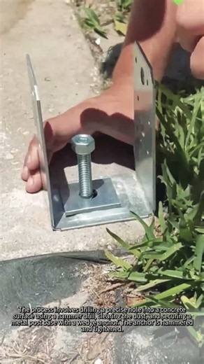 Flawless Concrete Post Base Installation #worker #process #concrete #diy #tools