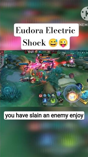 Eudora Electric Shock 😂 #mlbb #mobilelegends #shorts #eudora