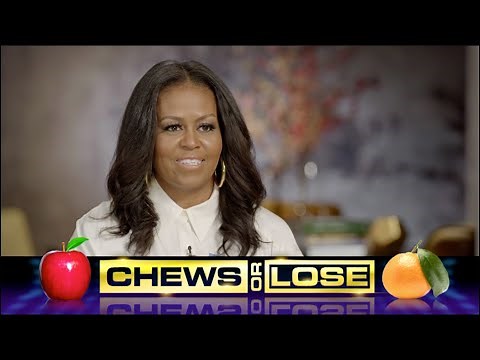"Chews or Lose" - Michelle Obama Answers Food Questions In A Late Show Speed Round
