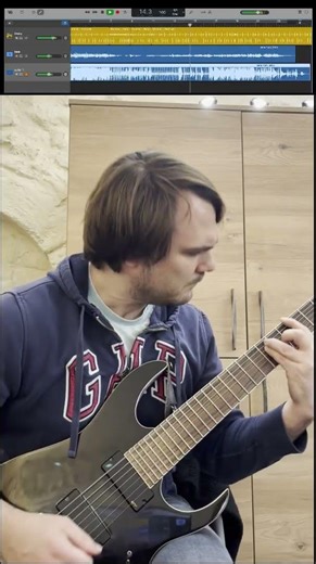 Hey ! Messing around with Kdenlive and QuickTime - basic B standard guitar line #metal #guitar