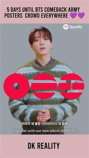 5 Days Until BTS Comeback ARMY Posters Crowd Everywhere #shorts #shortsfeed