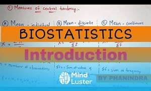 Mind Luster - Learn Biostatistics introduction Mean Median Mode standard and mean deviation