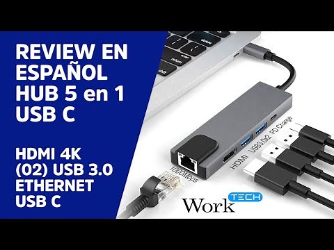 📌USB TIPO C HUB 5 EN 1 / REVIEW EN ESPAÑOL / COMPATIBLE CON MAC Y WINDOWS