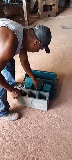 manual concrete block mold 14x19x39 and how to make half a block what 11 981973745