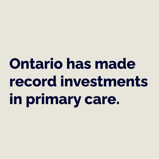 As a first step in its $2.1B Primary Care Action Plan, the province committed to connect the 235,000 people on the Health Care Connect waitlist as of January 1, 2025 to primary care by spring 2026. As of this week, that initial waitlist has been reduced by half. Learn more about this significant milestone: news.ontario.ca/en/release/1006601/ontario-on-track-to-hit-key-primary-care-milestone Ontario Government Ontario Health Ontario Health atHome | Ontario Ministry of Health