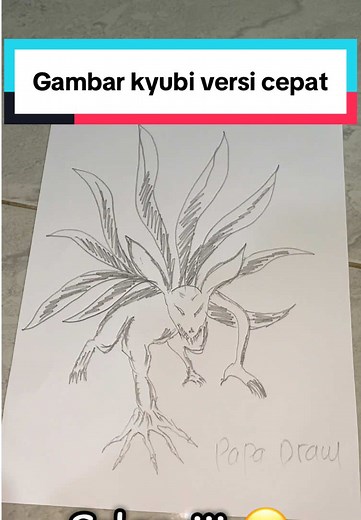 Gambar Kyubi Versi Cepat dan Mudah