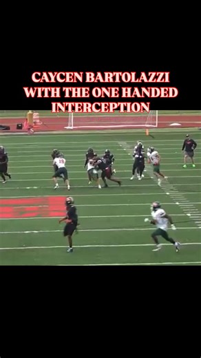 The Woodlands Highlander Football on Instagram: "Senior Safety Caycen Bartolazzi with the incredible one handed interception in today’s scrimmage vs Westfield High School Definitely an @espn TOP 10 Highlight @lil_bart19 #forthew #earneverything #txhsfb #highschoolfootball #sportscentertop10 #top10"