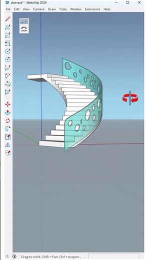 #sketchup How to Use the Shape Bender plugin to create a curved glass railings #nicetower