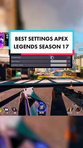 The last one will turn you into an Apex Predator 👀 Best settings in Apex Legends Season 17. There are various settings that you can change within the Apex Legends game to make you a better player and give you a competitive advantage. Adjust your audio settings so you can hear enemies and their footsteps more clearly. Change your Field of View so you can see to the right and left more. Turn off Ability Scaling so abilities like Octane's Stim or Bloodhound's Ultimate do not impact your FOV. Custo