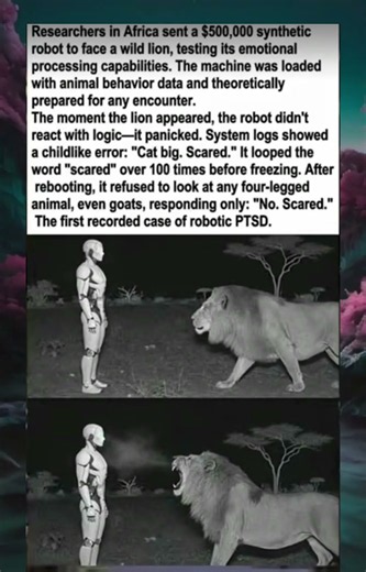 The First Recorded Case of Robotic PTSD: Robot vs. Wild Lion