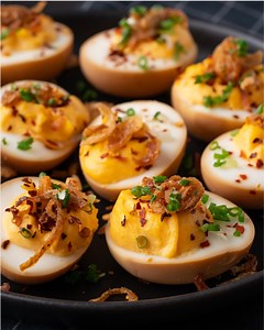 Spicy Deviled Ramen Eggs💃🏻🌶🔪🚀 | Marion's Kitchen