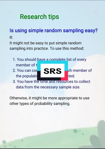 Simple Random Sampling: Tips for Effective Research