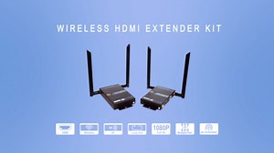 J-Tech Digital 1X2 Wireless HDMI Extender 200’ Dual Antenna Supporting Full HD 1080p with HDMI Loop Output Operation Channel Change IR Passthrough (Receiver + Transmitter 1080P 200ft)