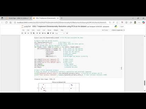 IDSL 7 Implement Dimensionality Reduction using PCA on Iris dataset