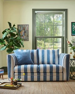 Coastal chic meets country comfort Say hello to the all NEW Porthleven sofa, designed in collaboration with @joules – and exclusive to DFS, of course. Contemporary stripes, soft chenille fabric, and those carefully considered finishing touches that Joules do best. We're in love.💙 🛋️ Joules Porthleven 2 Seater Sofa https://www.dfs.co.uk/porthleven/prh15apvs | DFS