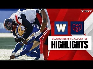 CFL WEEK 21: Montreal Alouettes vs. Winnipeg Blue Bombers | FULL HIGHLIGHTS