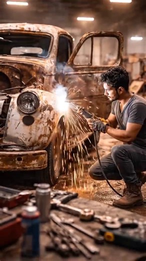 Old model pick up Truck Restore #automobile #restoration
