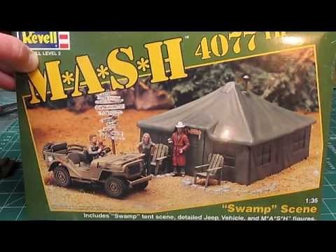 Revell MASH 4077th 1/35th Swamp Scene Vintage Model Kit Review