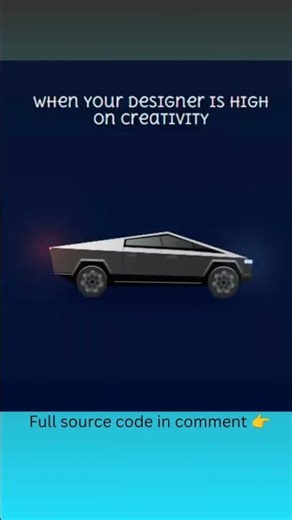 Elon's Tesla Cybertruck UI in HTML & CSS ⚡ | Fun With Code | #coding #htmlcss #programming #zerodha
