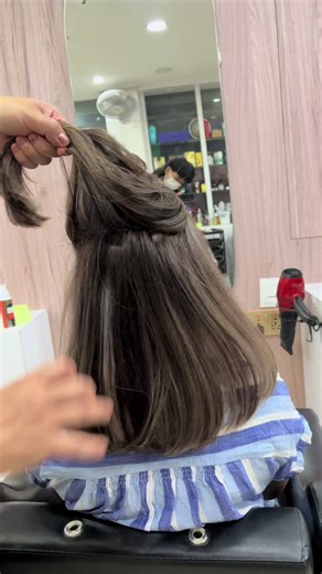 Subtle Ash Perfection: Natural Hair Color Transformation