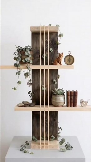 Modern Wooden Shelf Design 🔥| Stylish DIY Home Decor Shelf |Easy Woodworking Project #wallshelf #diy