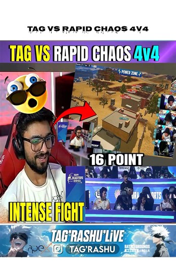 TAG VS RAPID CHAOS 4v4 FIGHT😱#jonathan #jonathangaming #bgmi #4v4 #clutch