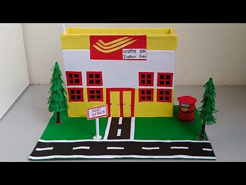 Post Office Building and Post Box Model for School Project | DIY Best out of waste Science Project
