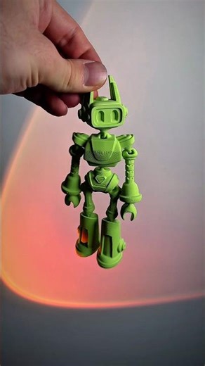 This Tiny Robot Actually Moves 😳🤖 (3D Printed) #3dprinting #3dprintingideas Designed by Zillolaab