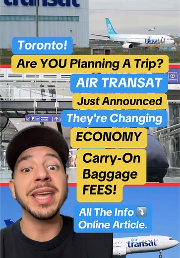 Air Transat Introduces New Carry-On Baggage Fees