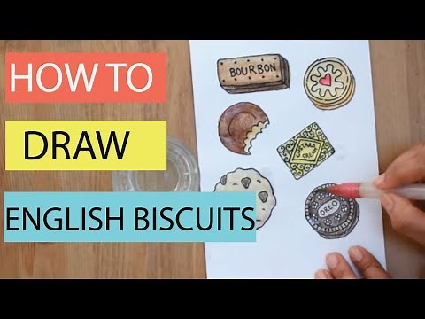 How to draw British Biscuits
