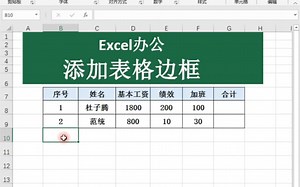 Excel表格技巧自动加框