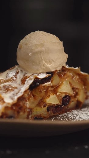 AL Dante Channel | Food Cinematography on Instagram: "Apple Strudel 🍏 Want to film like AL Dante? Link in BIO ☝️ ❂ Discover our mobile app “AL Dante: Recipes, Cooking App” for complete recipes, including step-by-step instructions, nutritional breakdowns, and precise cooking times. With convenient search and ingredient filtering, finding your next meal idea has never been easier! ❤️ Check the link in our bio #apples #strudel #dessert #icecream #food #foodart #foodvideography #foodcinematography 