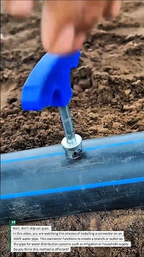 HDPE Pipe Connector Installation | Manual Water Pipe Setup Process.