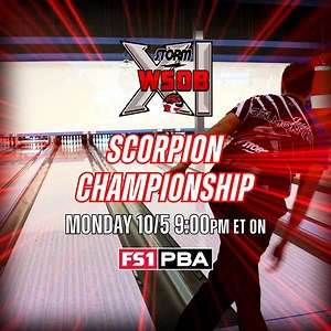 5.5K views · 113 reactions | 廬 The PBA Scorpion Championship is Monday, 10/5 at 9 PM ET on FS1! Tune in to see who will win. | Professional Bowlers Association (PBA) | Facebook