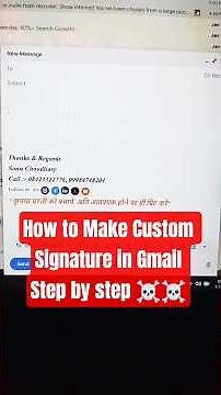 How to Make Custom Signature in Gmail Step by step #gmailsignature #gmail #signature #signaturestyle