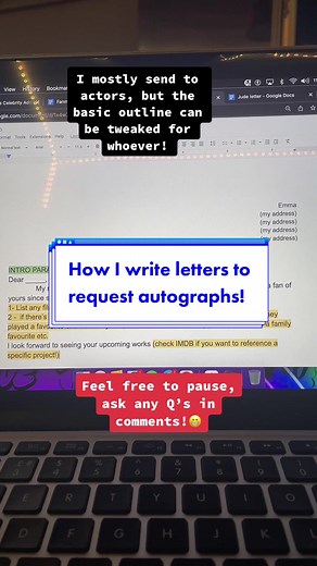 How to write a fanmail letter to request an autograph! #autographcollection #autograph #fanmail #snailmail #celebrity #foryoupage #foryou #fyp #imdb