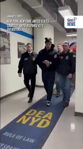 Maduro walks hallway at US DEA offices following detention | GMA Integrated News