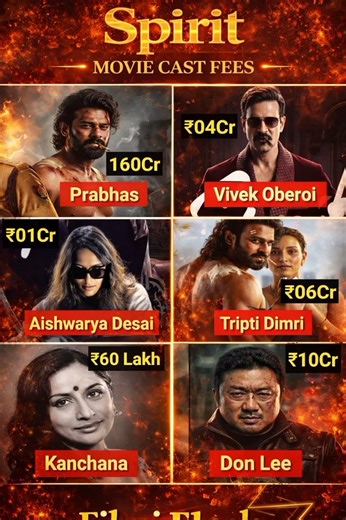 Spirit Movie Cast Fees full details in this short video.Prabhas reportedly charging massive#shorts