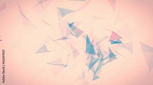 Abstract connected geometric shapes, lines and points moving slowly together in a chaotic fashion. 4K UHD seamless looping animation.