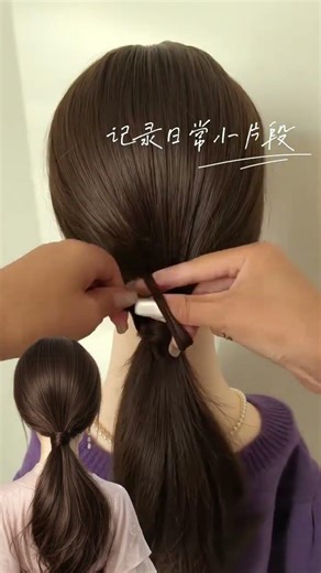 Elegant Loop Ponytail Hairstyle 💫 | Quick & Stylish HairHack#hairstyle #easyhairstyle #ponytailstyle
