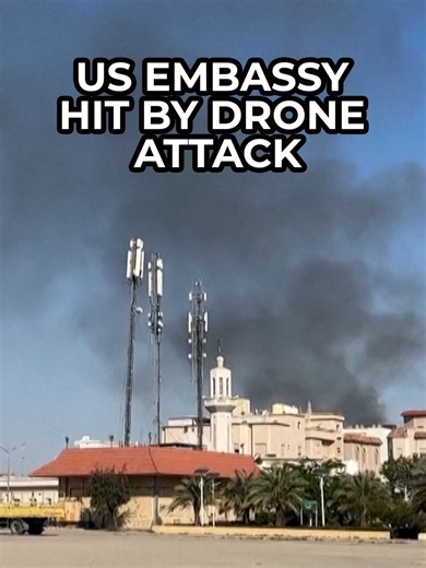 The US embassy in Kuwait has reportedly been hit by a drone attack, as US authorities urge people to 'stay away and take cover'. #middleeast #conflict #iran #us