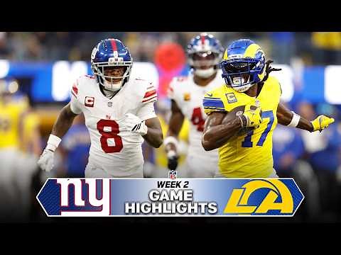 New York Giants vs Los Angeles Rams Game Highlights | 2026 NFL Season Week 2