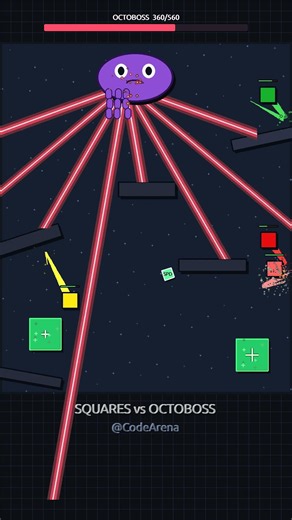 Squares vs Octoboss #arcadebattle #arcade #arenabattle # simulation