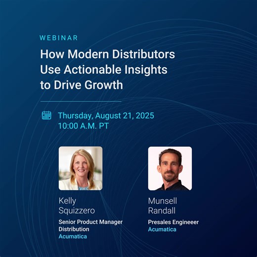 If you're seeking growth for your distribution business, join our webinar today at 10 am PT to see how Acumatica’s Distribution Edition delivers actionable insights, AI anomaly detection, and streamlined operations. https://acumati.ca/4lBLnQg | Acumatica