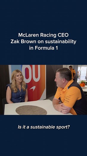 2.8K views · 17 reactions | Zak Brown, CEO of McLaren Racing, chats with CNBC’s Sara Eisen about sustainability in Formula 1. CNBC is a sponsor of McLaren Racing. “Inside Track: The Business of Formula 1,” premieres tonight at 8pm ET/PT, only on CNBC. https://cnb.cx/3G3YlE7 | CNBC | Facebook