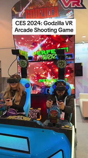 CES 2024: Godzilla VR Arcade Shooting Game #ces2034 #godzillavr